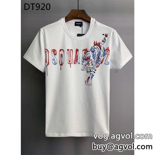 2022 2色可選 DSQUARED2コピー 個性派 着回し度抜群 半袖Tシャツ ディースクエアードコピー