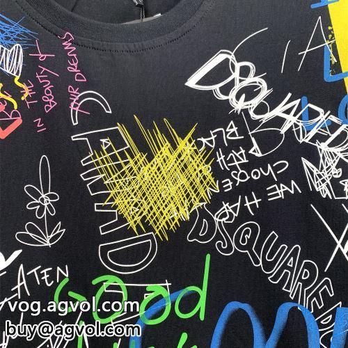 魅惑 気軽にカジュアルに使える 半袖Tシャツ ディースクエアードコピー 2022 2色可選   DSQUARED2コピー
