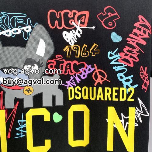 DSQUARED2コピー 2022 2色可選 ディースクエアードコピー ムダな装飾を排したデザイン 大人の個性を 半袖Tシャツ