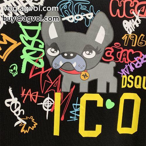DSQUARED2コピー 2022 2色可選 ディースクエアードコピー ムダな装飾を排したデザイン 大人の個性を 半袖Tシャツ