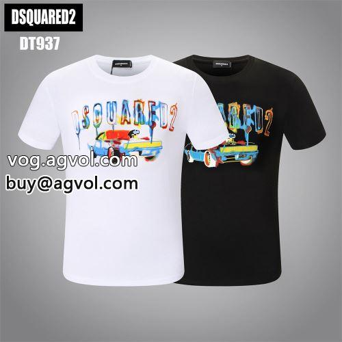 ディースクエアードコピー 肌に馴染みやすい DSQUARED2コピー 半袖Tシャツ 2022 2色可選 高評価の人気品   