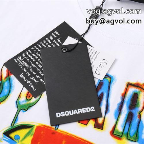 ディースクエアードコピー 肌に馴染みやすい DSQUARED2コピー 半袖Tシャツ 2022 2色可選 高評価の人気品