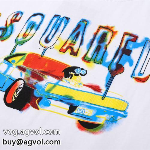 ディースクエアードコピー 肌に馴染みやすい DSQUARED2コピー 半袖Tシャツ 2022 2色可選 高評価の人気品