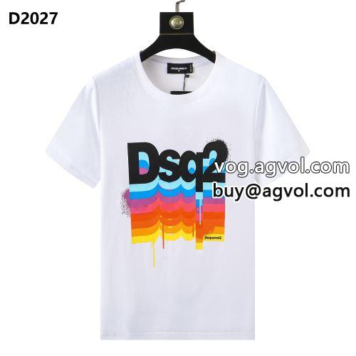 DSQUARED2コピー 半袖Tシャツ 強い魅力を感じる一枚 2022 2色可選 大好評 ディースクエアードコピー