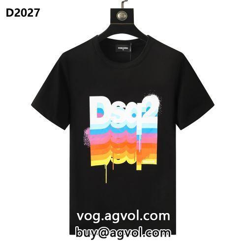DSQUARED2コピー 半袖Tシャツ 強い魅力を感じる一枚 2022 2色可選 大好評 ディースクエアードコピー