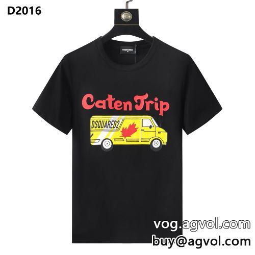 2022 2色可選  DSQUARED2コピー 半袖Tシャツ カッコいい印象を付ける ディースクエアードコピー コスパ最高のプライス