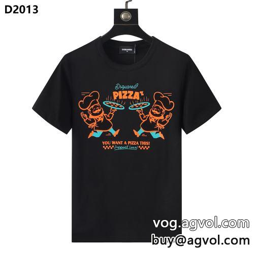 海外セレブ定番愛用 2022 2色可選 DSQUARED2コピー 半袖Tシャツ 着心地満点 ディースクエアードコピー