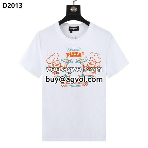海外セレブ定番愛用 2022 2色可選 DSQUARED2コピー 半袖Tシャツ 着心地満点 ディースクエアードコピー