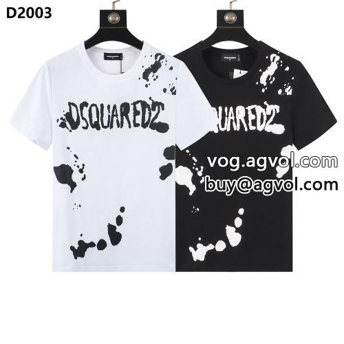  セレブ風 DSQUARED2コピー 半袖Tシャツ ディースクエアードコピー 2022 2色可選 ファッション 人気     