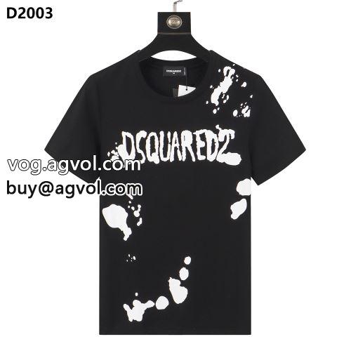 セレブ風 DSQUARED2コピー 半袖Tシャツ ディースクエアードコピー 2022 2色可選 ファッション 人気