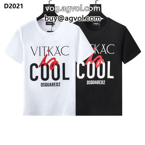  DSQUARED2コピー 半袖Tシャツスタイリッシュな印象 半袖Tシャツ ディースクエアードコピー 2022 お買い得品 2色可選    