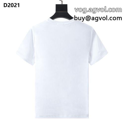 DSQUARED2コピー 半袖Tシャツスタイリッシュな印象 半袖Tシャツ ディースクエアードコピー 2022 お買い得品 2色可選