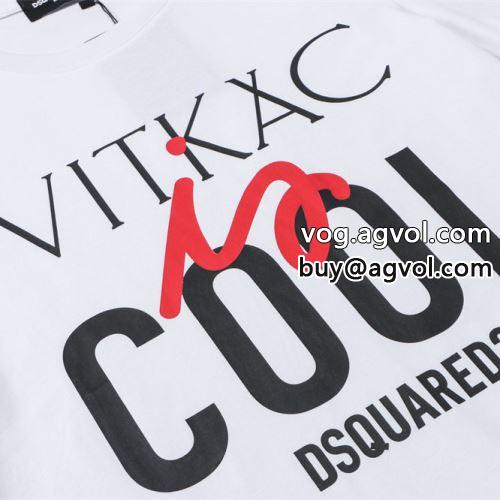 DSQUARED2コピー 半袖Tシャツスタイリッシュな印象 半袖Tシャツ ディースクエアードコピー 2022 お買い得品 2色可選
