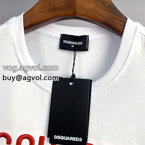 高級感あるボリュームのダウンジャケットが登場！ DSQUARED2コピー  半袖Tシャツ ディースクエアードコピー 個性派 2022 2色可選