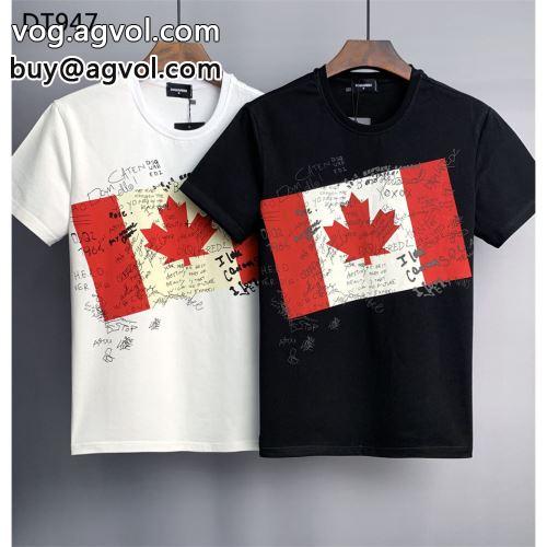  2022 2色可選  DSQUARED2コピー 半袖Tシャツ 快適な着心地 ディースクエアードコピー 大人キレイに仕立てる    