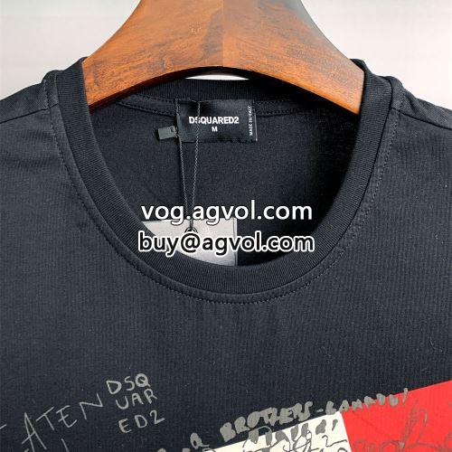 2022 2色可選  DSQUARED2コピー 半袖Tシャツ 快適な着心地 ディースクエアードコピー 大人キレイに仕立てる