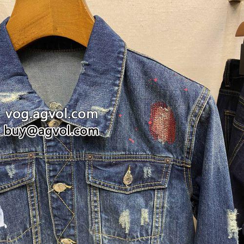 デニムジャケット 2022  強い魅力を感じる一枚  DSQUARED2コピー ディースクエアードコピー