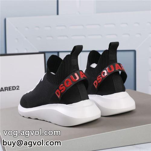 2022 シューズ  ディースクエアードコピー DSQUARED2コピー お洒落自在 スニーカー 着脱の簡単なスリップオンタイプ