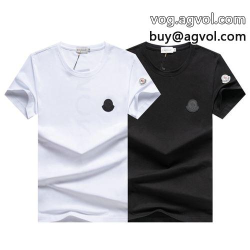 2色可選 シンプル 風合いが出る 半袖Tシャツ モンクレールコピーブランド 2022  しわになりにくい