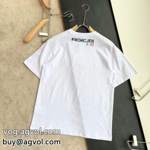 落ち着いた質感 2色可選 モンクレールブランドスーパーコピー モンクレール MONCLER 2022 レジャー 半袖Tシャツ 自然な肌触り