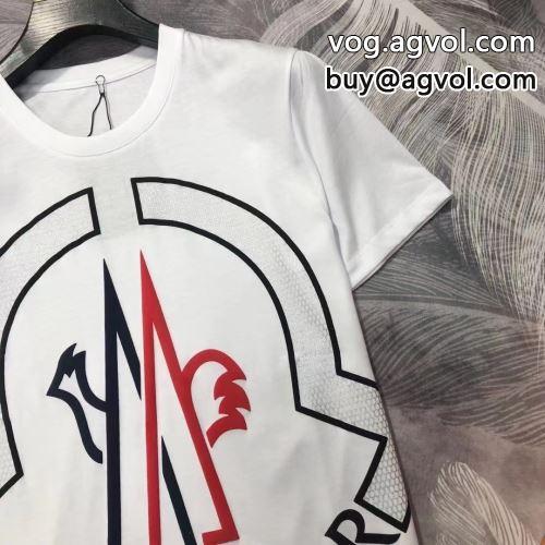 2色可選 完成度の高い逸品 モンクレール MONCLER 半袖Tシャツモンクレールコピー ラックスした雰囲気 2022 プリント