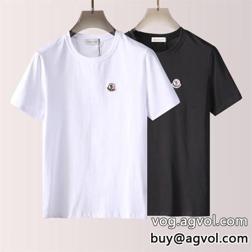 半袖Tシャツ モンクレールコピー 衿裏チェック柄 2022 ブランド 使い勝手抜群 2色可選