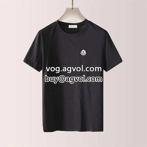 半袖Tシャツ モンクレールコピー 衿裏チェック柄 2022 ブランド 使い勝手抜群 2色可選