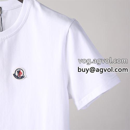 半袖Tシャツ モンクレールコピー 衿裏チェック柄 2022 ブランド 使い勝手抜群 2色可選