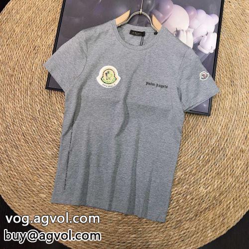 人気商品 3色可選 モンクレールブランド 偽物 通販 2022 モンクレール MONCLER 半袖Tシャツ 縦には伸びにくい
