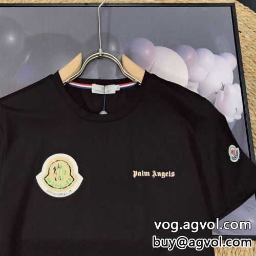 人気商品 3色可選 モンクレールブランド 偽物 通販 2022 モンクレール MONCLER 半袖Tシャツ 縦には伸びにくい