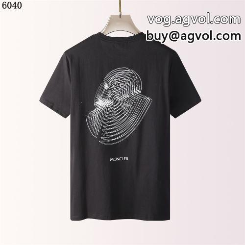 お買得 半袖Tシャツ 2色可選 2022 通気性に優れた モンクレール偽物ブランド プリント モンクレール MONCLER