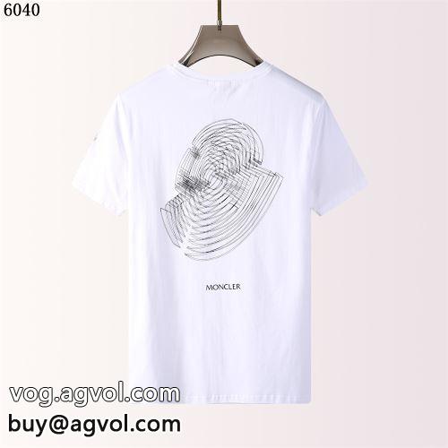 お買得 半袖Tシャツ 2色可選 2022 通気性に優れた モンクレール偽物ブランド プリント モンクレール MONCLER