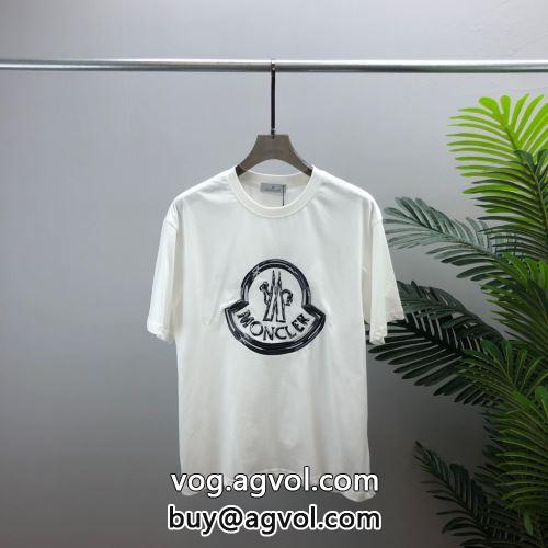2色可選 お洒落に魅せる モンクレールブランド 偽物 通販 プリント 半袖Tシャツ 2022 モンクレール MONCLER
