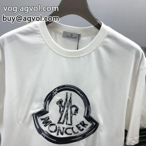 2色可選 お洒落に魅せる モンクレールブランド 偽物 通販 プリント 半袖Tシャツ 2022 モンクレール MONCLER