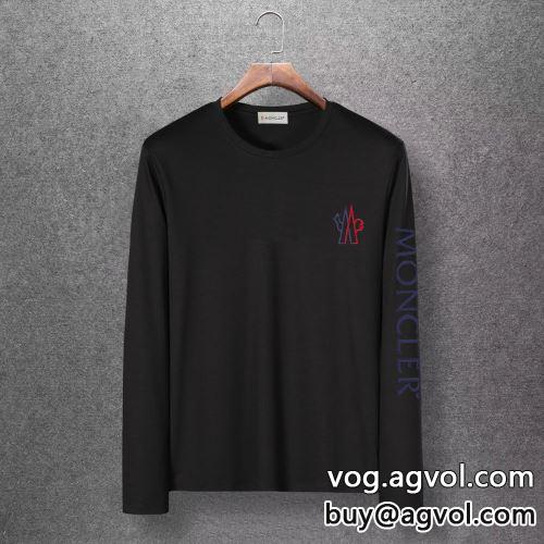 今からの季節にピッタリ 2022 自分らしいスタイリング  長袖Tシャツ  MONCLERコピー 3色可選 モンクレールコピー