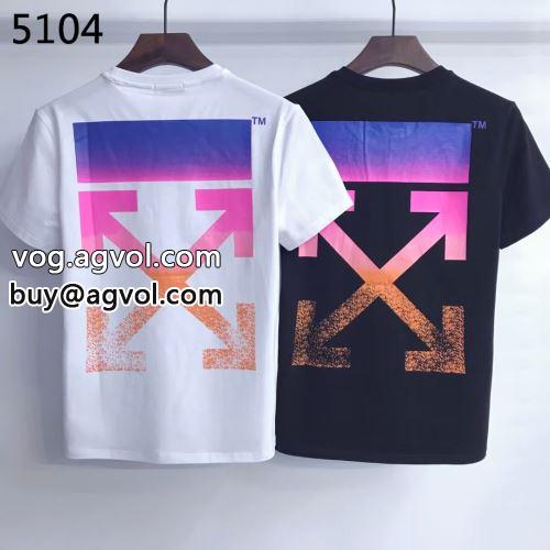  魅惑 2022 肌触りの気持ちい〜 オフホワイトコピー  半袖Tシャツ 2色可選 OFF-WHITEコピー     