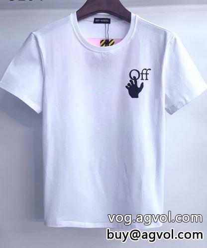 魅惑 2022 肌触りの気持ちい〜 オフホワイトコピー  半袖Tシャツ 2色可選 OFF-WHITEコピー