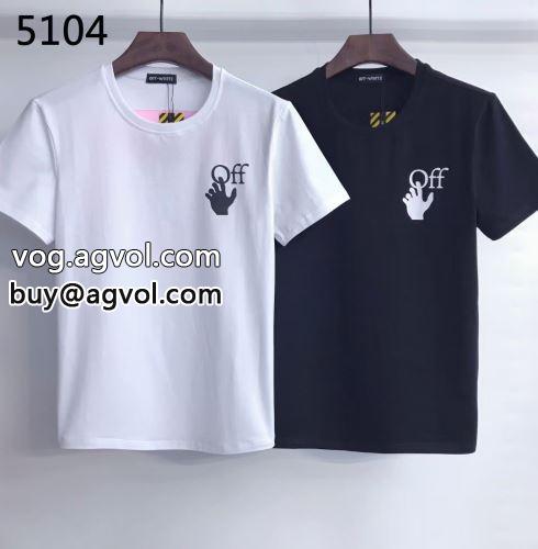 魅惑 2022 肌触りの気持ちい〜 オフホワイトコピー  半袖Tシャツ 2色可選 OFF-WHITEコピー