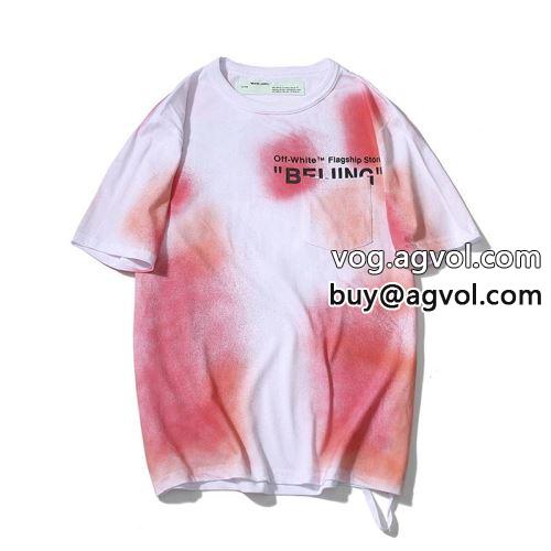 個性派 半袖Tシャツ 肌に馴染みやすい 2色可選 OFF-WHITEコピー 2022 オフホワイトコピー