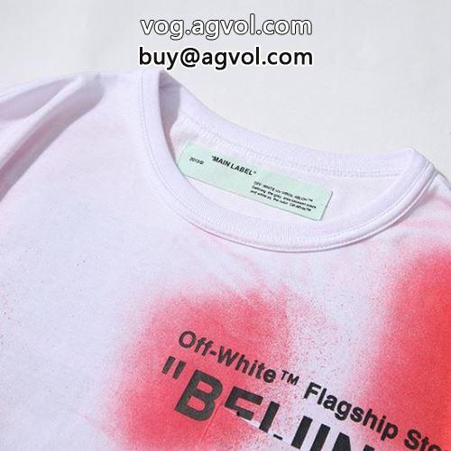 個性派 半袖Tシャツ 肌に馴染みやすい 2色可選 OFF-WHITEコピー 2022 オフホワイトコピー