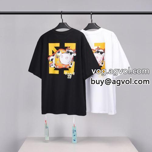 愛らしさ抜群！ 2色可選  半袖Tシャツ  OFF-WHITEコピー 2022 オフホワイトコピー 特別人気感謝SALE