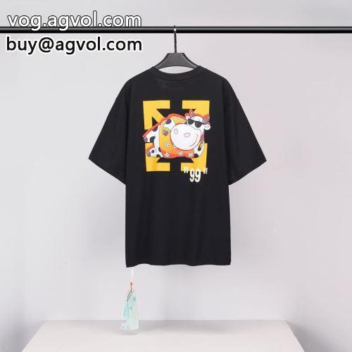 愛らしさ抜群！ 2色可選  半袖Tシャツ  OFF-WHITEコピー 2022 オフホワイトコピー 特別人気感謝SALE