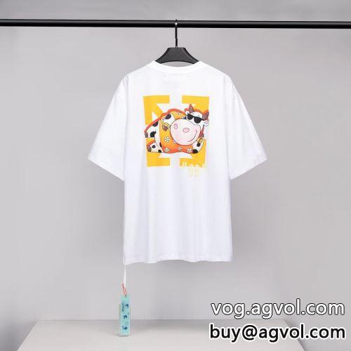 愛らしさ抜群！ 2色可選  半袖Tシャツ  OFF-WHITEコピー 2022 オフホワイトコピー 特別人気感謝SALE
