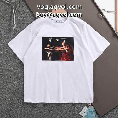  快適 OFF-WHITEコピー 2022 個性的なデザイン 2色可選 オフホワイトコピー 半袖Tシャツ      