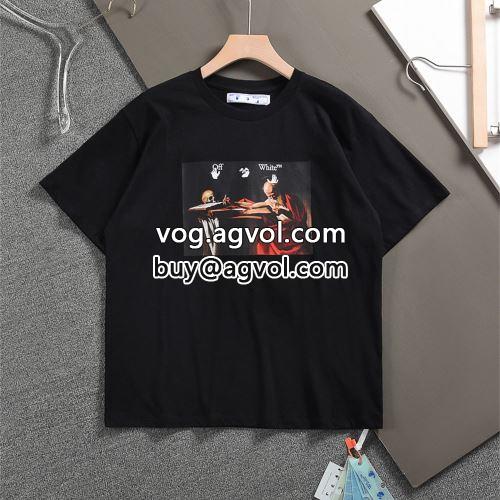 快適 OFF-WHITEコピー 2022 個性的なデザイン 2色可選 オフホワイトコピー 半袖Tシャツ