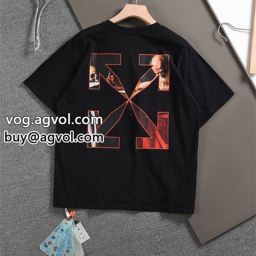 快適 OFF-WHITEコピー 2022 個性的なデザイン 2色可選 オフホワイトコピー 半袖Tシャツ