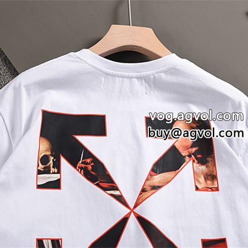 快適 OFF-WHITEコピー 2022 個性的なデザイン 2色可選 オフホワイトコピー 半袖Tシャツ