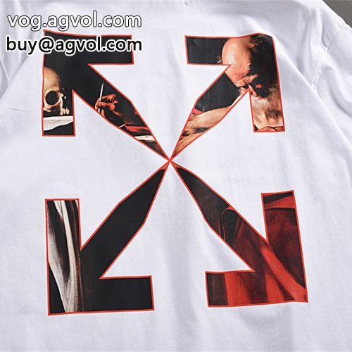 快適 OFF-WHITEコピー 2022 個性的なデザイン 2色可選 オフホワイトコピー 半袖Tシャツ