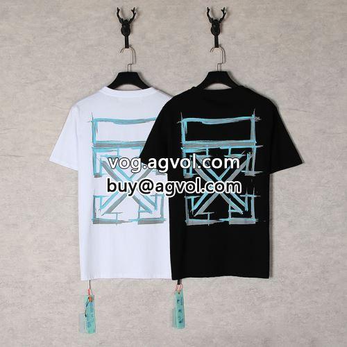  セレブ風 2022 肌触りの気持ちい〜 2色可選  OFF-WHITEコピー  オフホワイトコピー 半袖Tシャツ      