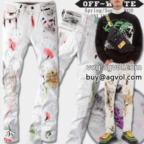  ファション性の高い ジーンズ  OFF-WHITEコピー 2022  オフホワイトコピー デニムパンツ       